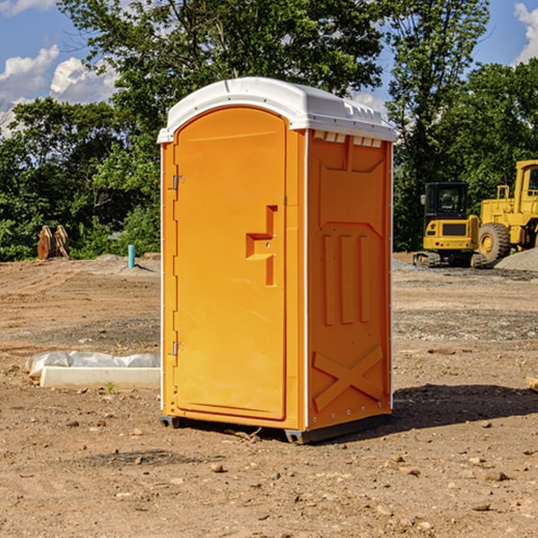 how can i report damages or issues with the portable toilets during my rental period in Goshen